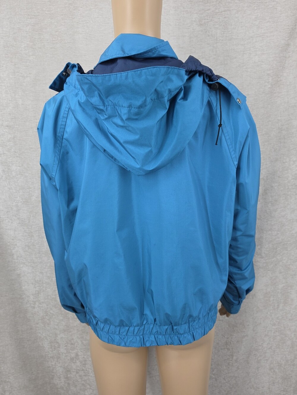 North Face Girls Size 12 Vintage Jacket Coat Gore-Tex Goretex Blue Hooded - Picture 4 of 15